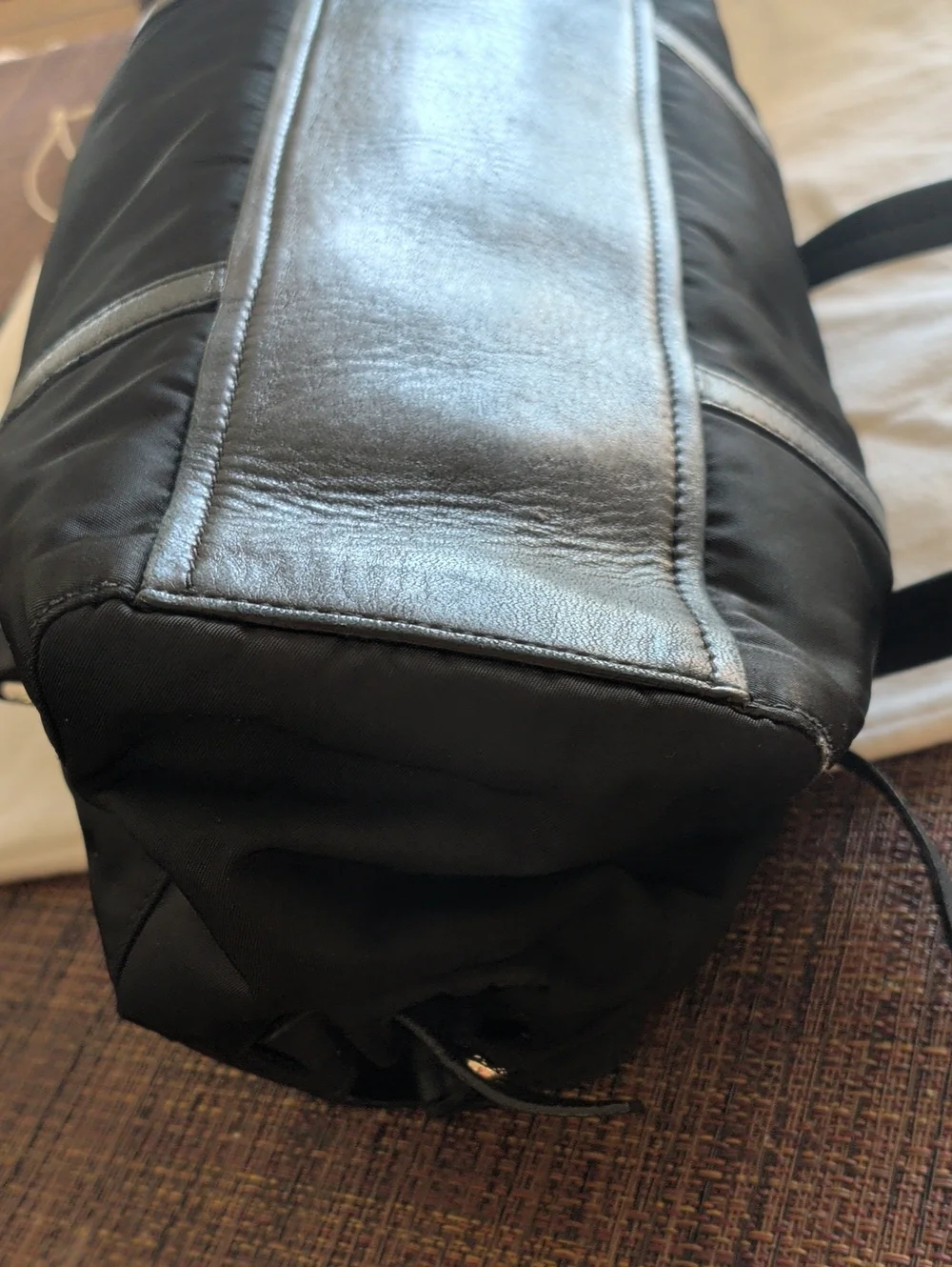 Prada Black Shoulder Bag with Gold-Tone Hardware With Key